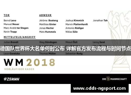 德国队世界杯大名单何时公布 详解官方发布流程与时间节点